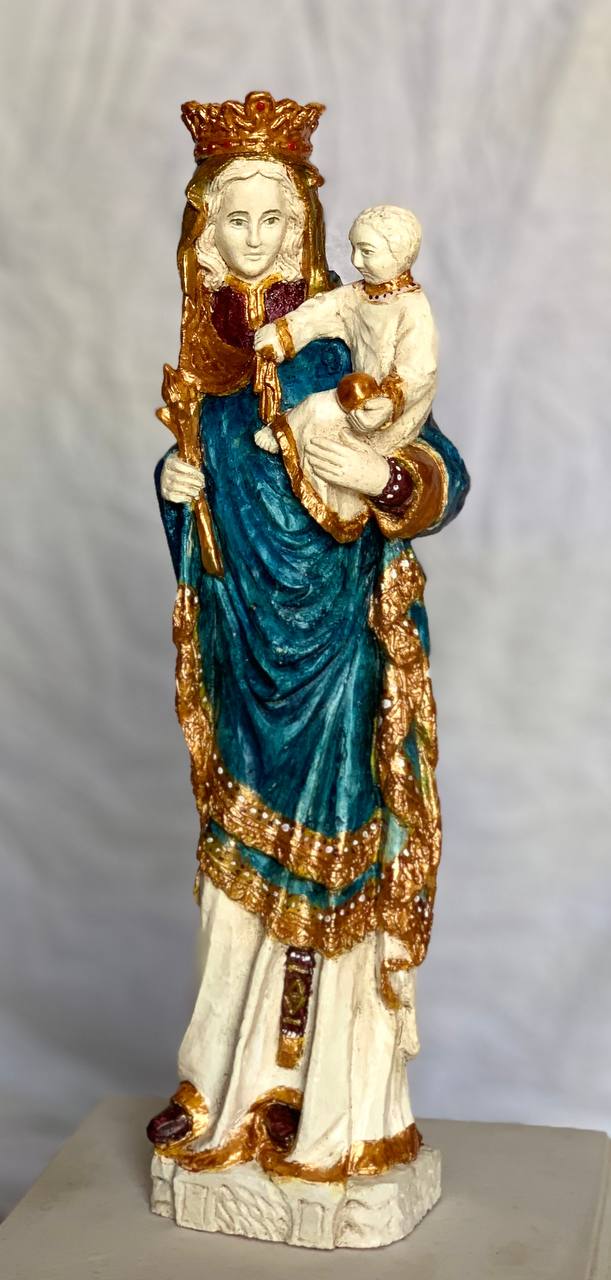 Statue Notre-Dame de Paris polychrome